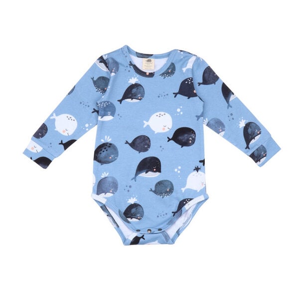 Baby Body Langarm *Cute Whales* Gots & Bio | Walkiddy von Walkiddy