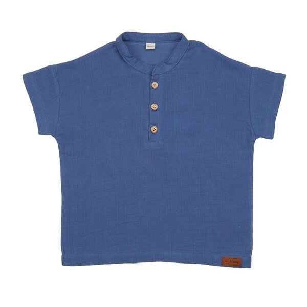 Bio-Baumwolle Baby T-Shirt Blau Walkiddy – Nachhaltig und umweltfreundlich, mit 95% Bio-Baumwolle, zertifiziert nach GOTS. Komfortabel und stilvoll für den bewussten Konsum. von Walkiddy