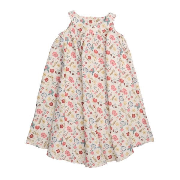 Bio-Baumwollkleid Flowers & Leaves - Mehrfarbig, Fair-Trade & GOTS-zertifiziert – Walkiddy von Walkiddy