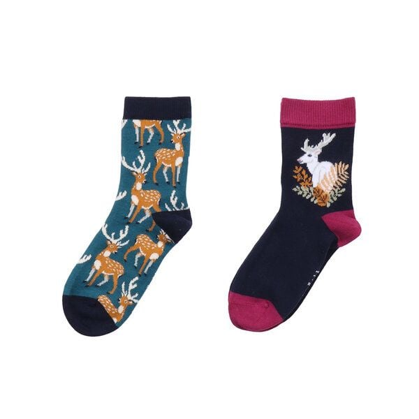 Bio-Baumwollsocken Dunkelblau - Walkiddy Secret Forest, GOTS-zertifiziert, nachhaltig, 95% Bio-Baumwolle, umweltfreundlich, für Babys & Kinder. von Walkiddy