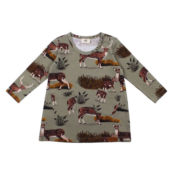 Jersey Kleid *Deer Family* GOTS Bio Baumwolle | Walkiddy von Walkiddy