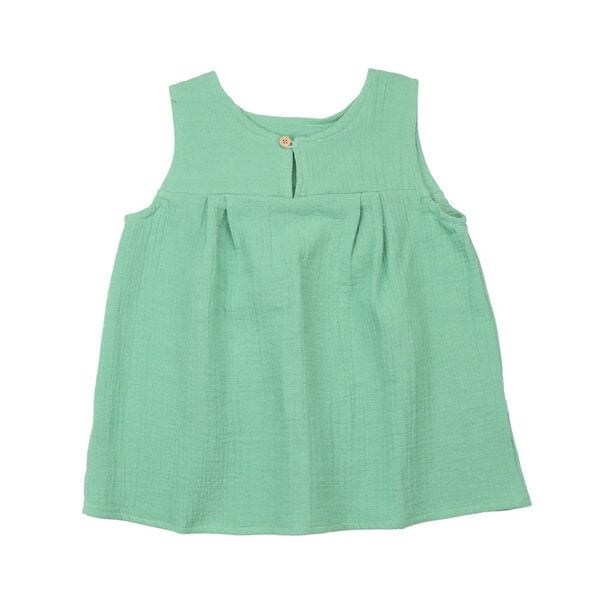 Kinder Blusentop „Raspberries“ aus Bio-Baumwolle in Grün – GOTS-zertifiziert, Walkiddy von Walkiddy