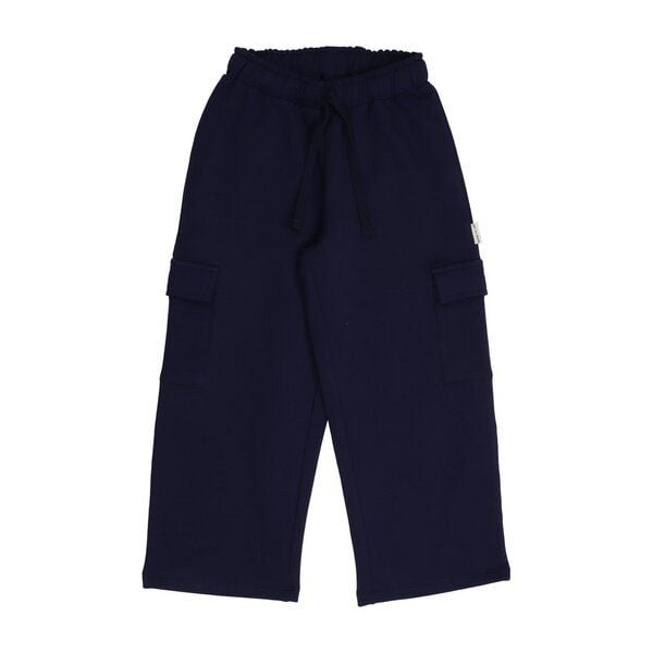 Kinder Hose GOTS-zertifiziert aus Bio-Baumwolle, dunkelblau, weites Bein, elastischer Bund – Walkiddy Abyssal Depths-Pants von Walkiddy