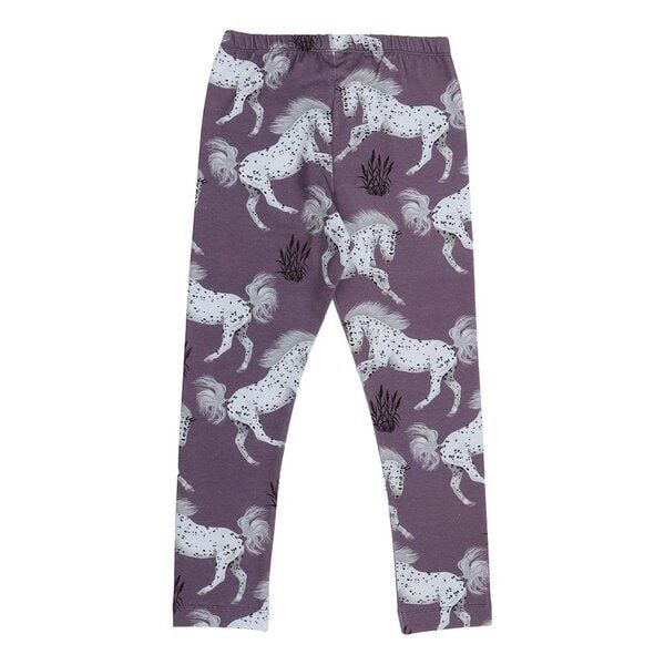 Kinder Leggings Schimmel Bio-Baumwolle – GOTS-zertifizierte Walkiddy Stretch-Hose mit Pferde-Print, weich, bequem & ideal für Alltag und Kita von Walkiddy