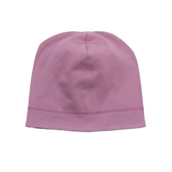 Kinder Mütze GOTS-zertifiziert aus Bio-Baumwolle, lila Jersey-Beanie, weich & dehnbar für empfindliche Haut – Walkiddy von Walkiddy