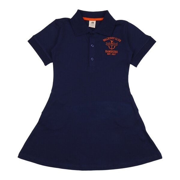 Kinder-Polokleid Blau „Blue Depths“ aus Bio-Baumwolle – GOTS-zertifiziert – Walkiddy von Walkiddy