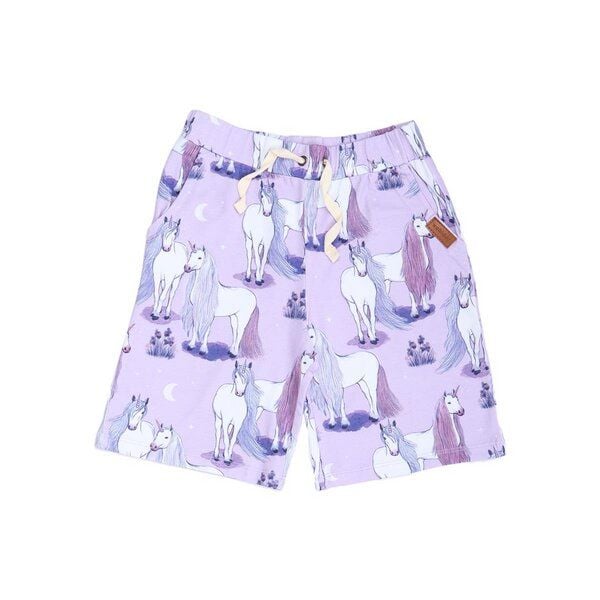 Kinder Shorts „Unicornland“ aus Bio-Baumwolle in Lila – GOTS-zertifiziert, Walkiddy von Walkiddy