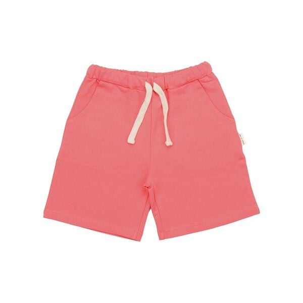 Kinder Shorts GOTS-Bio-Baumwolle Sun Kissed Pink, elastischer Bund mit Kordelzug, leichte Sommerhose – Walkiddy von Walkiddy