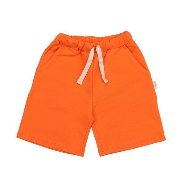 Kinder Shorts GOTS-zertifiziert aus Bio-Baumwolle orange mit Kordelbund – Walkiddy von Walkiddy