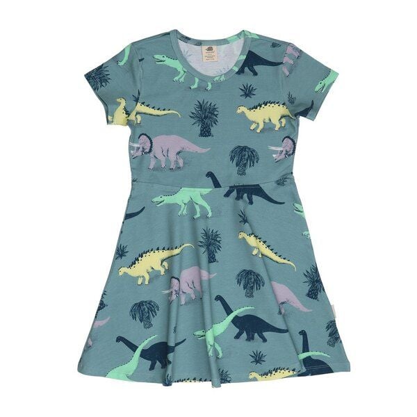 Kinder Sommerkleid „Running Dinosaurs“ aus Bio-Baumwolle – GOTS-zertifiziert, Walkiddy von Walkiddy