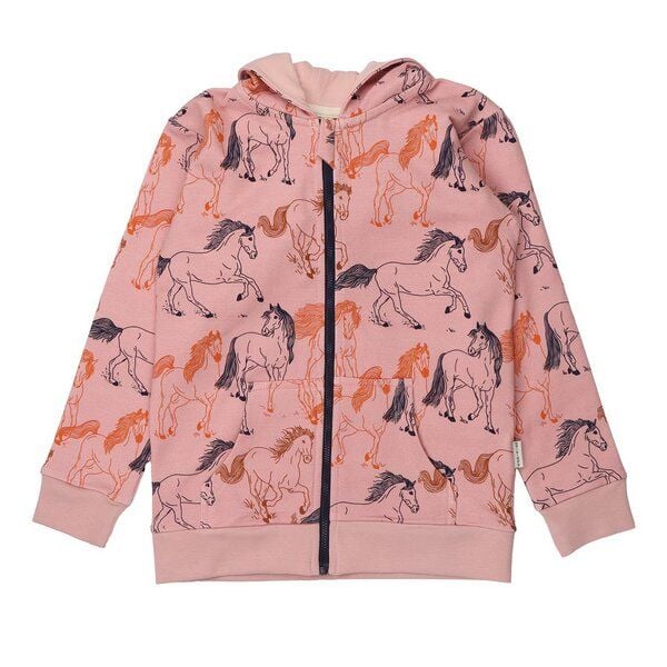 Kinder Sweatjacke Bio-Baumwolle GOTS "Wind's Path" rosa – vegane Walkiddy Kapuzenjacke, kuschelig weich und fair produziert für Alltag, Kita und Outdoor-Abenteuer von Walkiddy