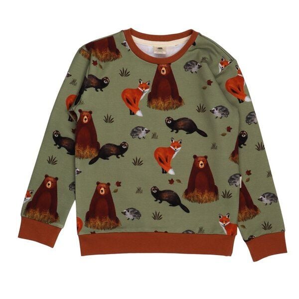 Kinder Sweatshirt Bio-Baumwolle Autumland-Print, kuschelig weich, GOTS-zertifiziert, ideal für kühlere Tage, hautfreundlich und langlebig im Alltag von Walkiddy von Walkiddy