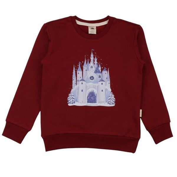 Kinder Sweatshirt Bio-Baumwolle GOTS bordeaux von Walkiddy – kuschelweicher, langlebiger Pullover für jeden Tag, nachhaltig, fair und hautfreundlich – ideal für Schule, Kita und Freizeit von Walkiddy