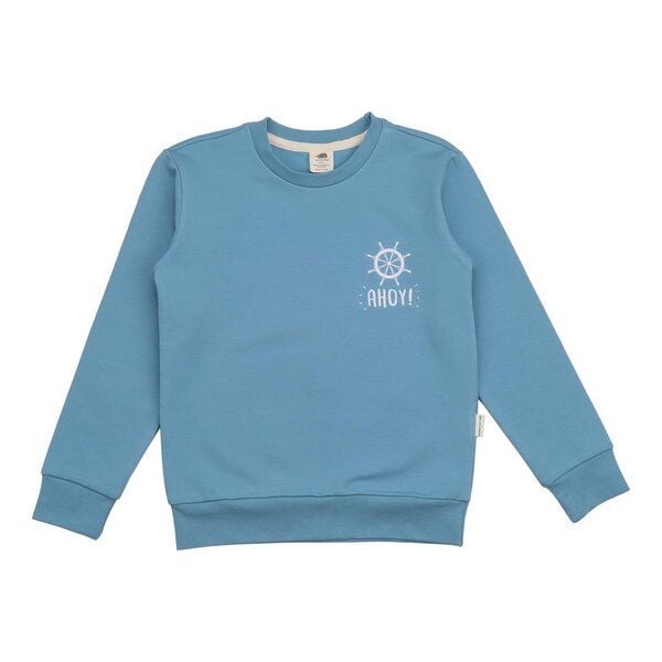 Kinder Sweatshirt GOTS-zertifiziert aus Bio-Baumwolle hellblau mit Wal-Motiv – Walkiddy von Walkiddy