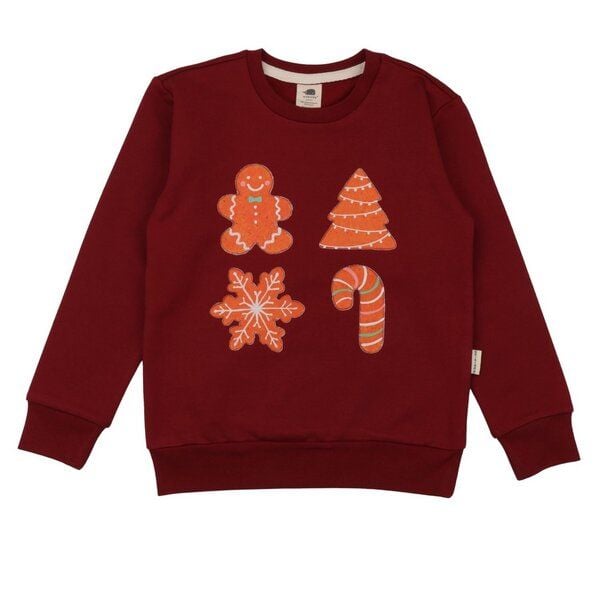 Kinder Sweatshirt aus Bio-Baumwolle in Burgund, GOTS-zertifiziert, kuschelig, strapazierfähig, pflegeleicht und vielseitig kombinierbarer Allrounder von Walkiddy von Walkiddy