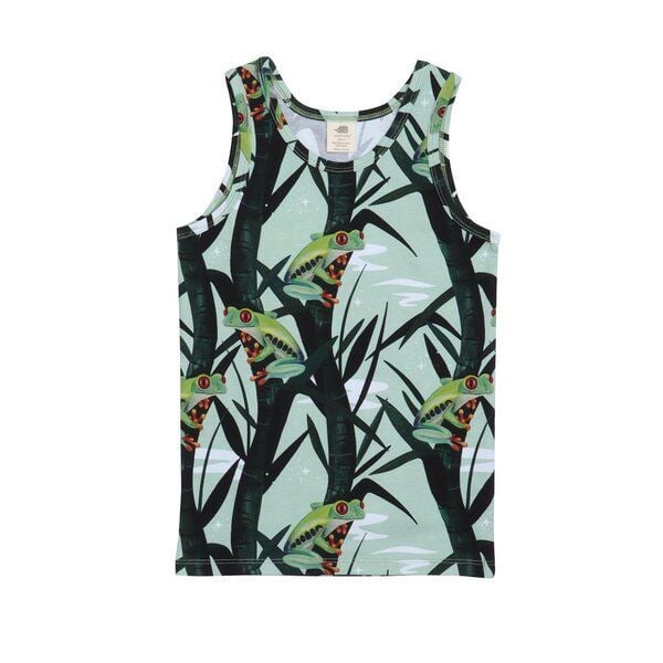 Kinder Unterhemd aus Bio-Baumwolle mit Elasthan in Grün – GOTS-zertifiziert, Walkiddy von Walkiddy