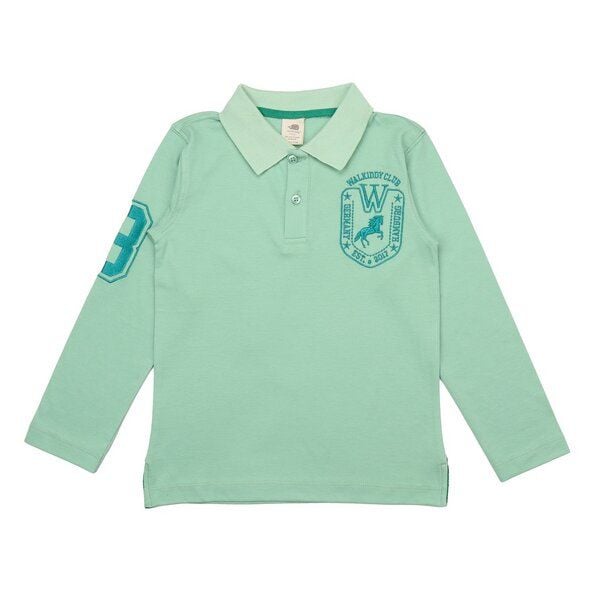 Mädchen Langarmshirt „Meadow“ hellgrün aus GOTS-zertifizierter Bio-Baumwolle – Walkiddy von Walkiddy