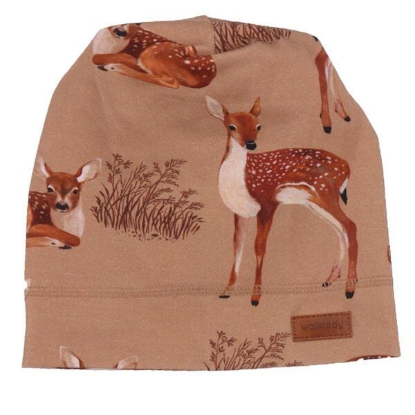 Mütze Baby Braun Bio Baumwolle Walkiddy - Nachhaltig, GOTS zertifiziert, umweltfreundlich, 95% Baumwolle, hypoallergen, verantwortungsvoll hergestellt. von Walkiddy