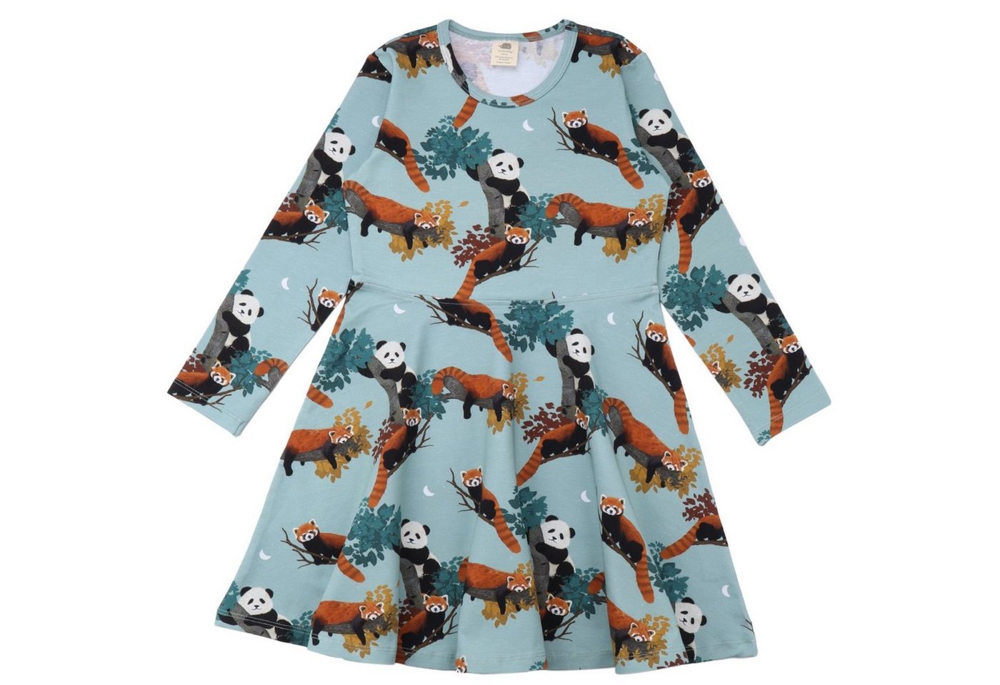 Walkiddy A-Linien-Kleid Walkiddy Langarm Kleid Panda Friends 104 Alloverprint Kleid von Walkiddy