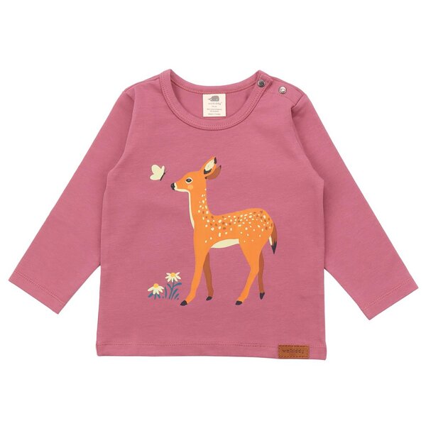 Walkiddy Baby Deers - Baumwolle (Bio) - pink - Langarm Shirt von Walkiddy