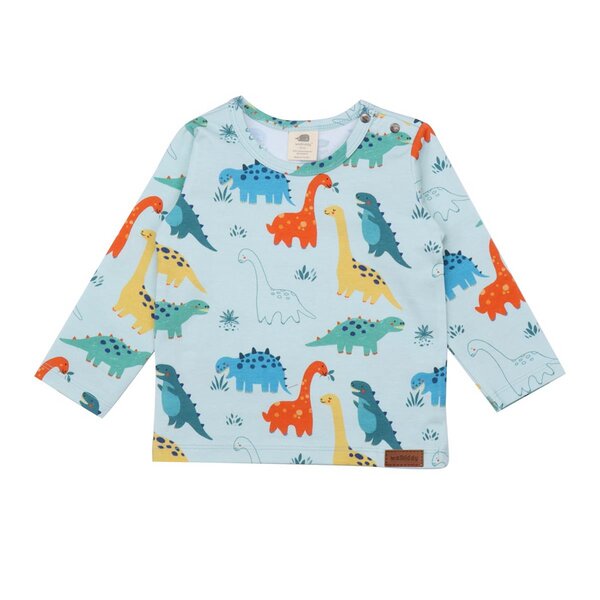 Walkiddy Baby Dinosaurs - Baumwolle (Bio) - Blau - Langarm Shirt von Walkiddy