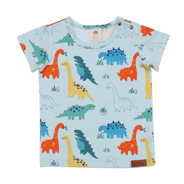 Walkiddy Baby Dinosaurs - Baumwolle (Bio) - Blau - T-Shirt von Walkiddy