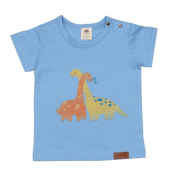 Walkiddy Baby Dinosaurs - Baumwolle (Bio) - Blau - T-Shirt von Walkiddy
