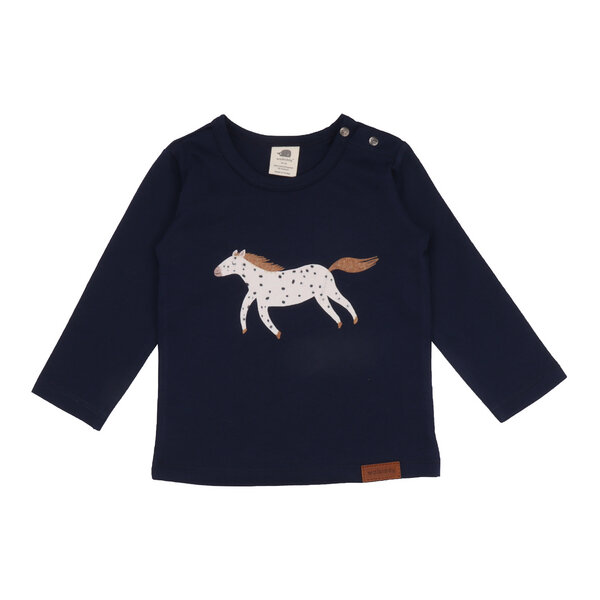 Walkiddy Baby Horses - Baumwolle (Bio) - Dunkel Blau - Langarm Shirt von Walkiddy