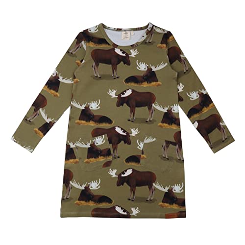 Walkiddy Bio Baumwolle Tunika 116 Majestik Mooses Grün von Walkiddy