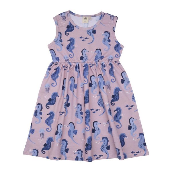 Walkiddy Blue Seahorses - Rosa - Kurzarm Kleid von Walkiddy