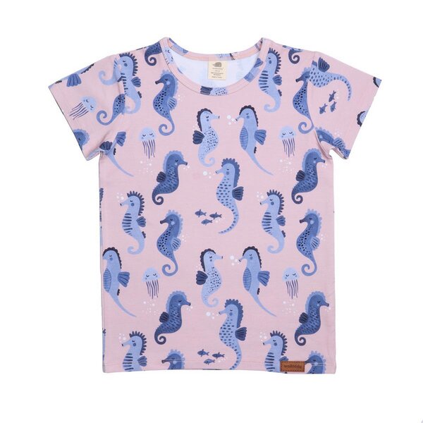 Walkiddy Blue Seahorses - Rosa - T-shirt von Walkiddy