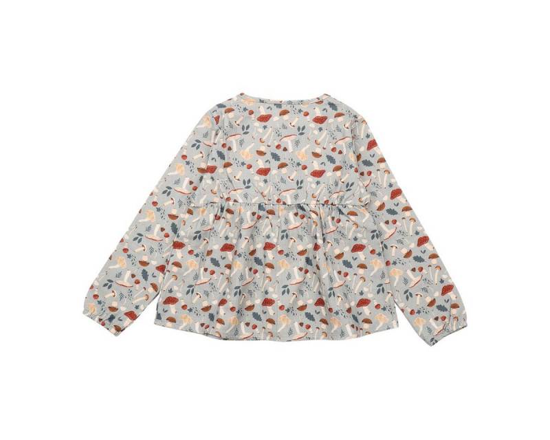 Walkiddy Blusenshirt Bio-Baumwoll Bluse für Kinder mit Pilzmotiv von Walkiddy