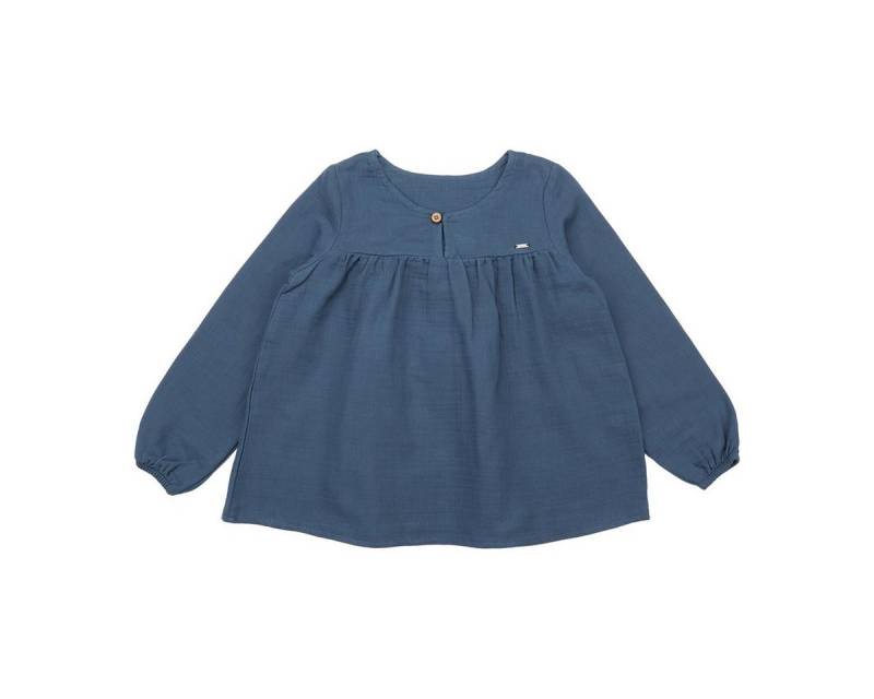 Walkiddy Blusenshirt Bio-Baumwoll Bluse in Dunkelblau für Kinder von Walkiddy