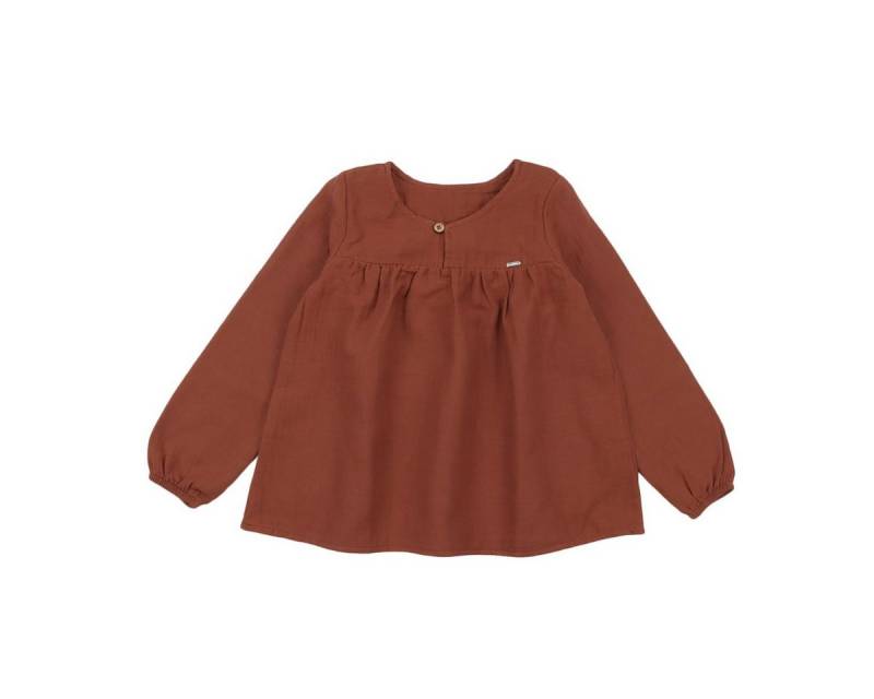 Walkiddy Blusenshirt Leichte Bio-Baumwoll Bluse in Terracotta für Kinder von Walkiddy