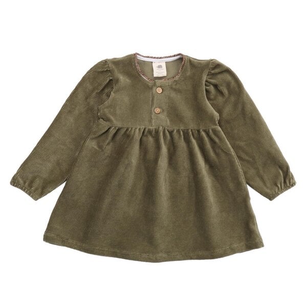 Walkiddy Burnt Olive - Cord - green - Langarm Kleid von Walkiddy