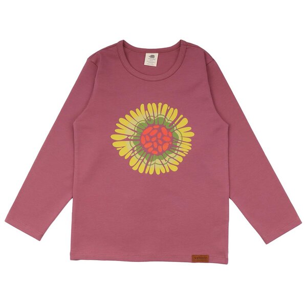 Walkiddy Cheerful Flowers - Baumwolle (Bio) - pink - Langarm Shirt von Walkiddy