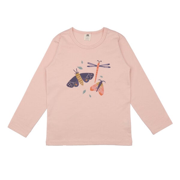 Walkiddy Colorful Butterflies - Baumwolle (Bio) - Rosa - Langarm Shirt von Walkiddy