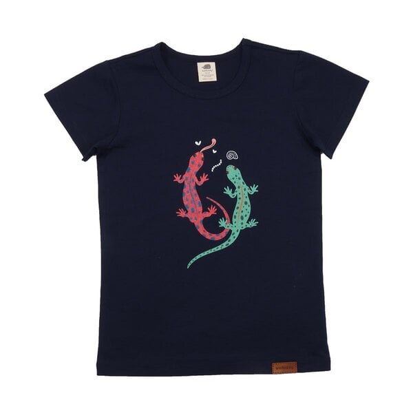 Walkiddy Colorful Salamanders - Baumwolle (Bio) - Dunkel Blau - T-Shirt von Walkiddy