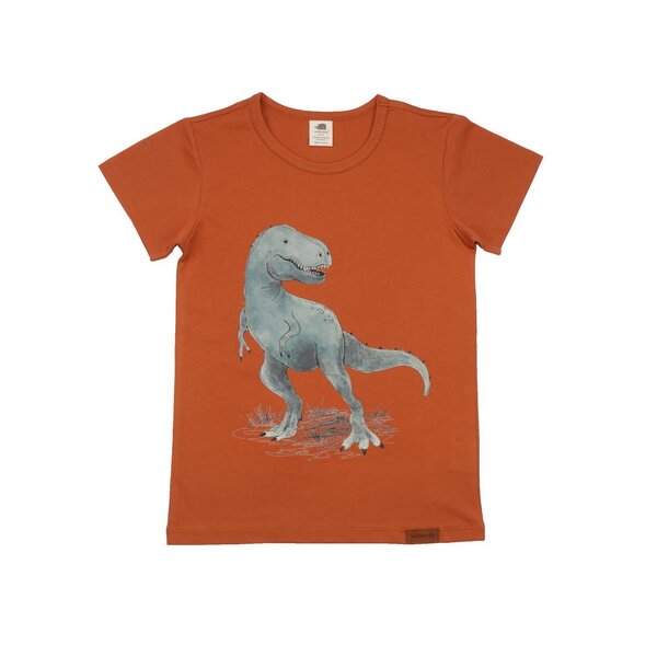 Walkiddy Dinosaurland - Baumwolle (Bio) - Braun - T-Shirt von Walkiddy