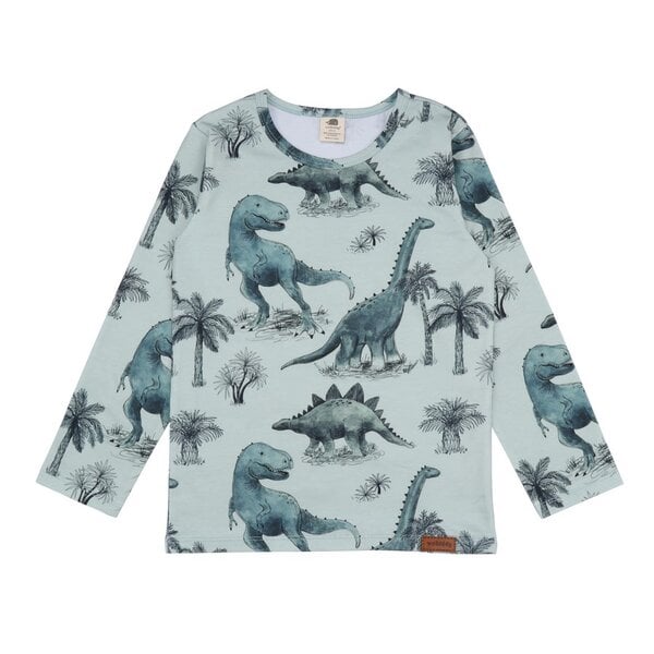 Walkiddy Dinosaurland - Baumwolle (Bio) - Grün - Langarm Shirt von Walkiddy