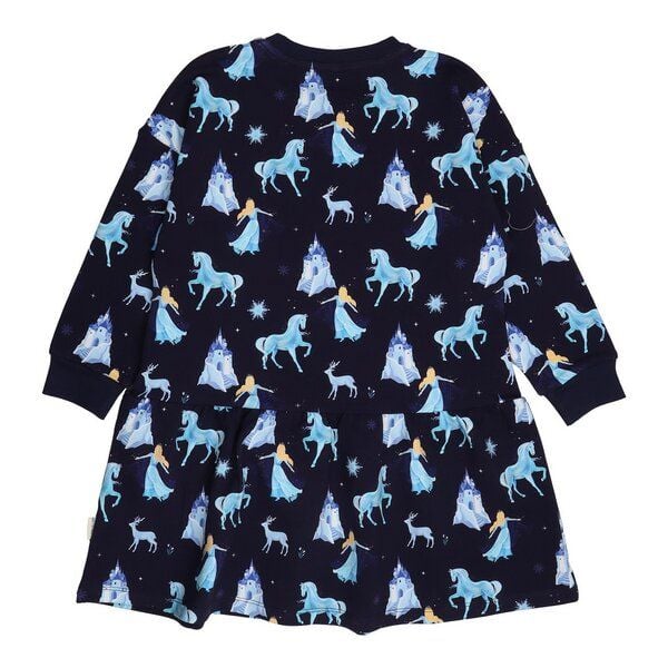 Kinder Sweatkleid Bio-Baumwolle „Fantastic Wonderland“ bunt, weiches Langarm Kleid von Walkiddy für Kleinkinder, gemütliches Jerseykleid, hautfreundlich & nachhaltig gefertigt von Walkiddy