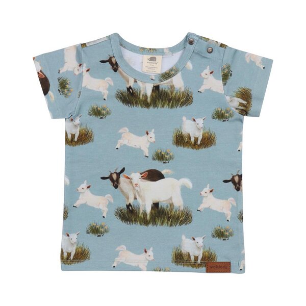 Walkiddy Goat Family - Baumwolle (Bio) - Grün - T-Shirt von Walkiddy