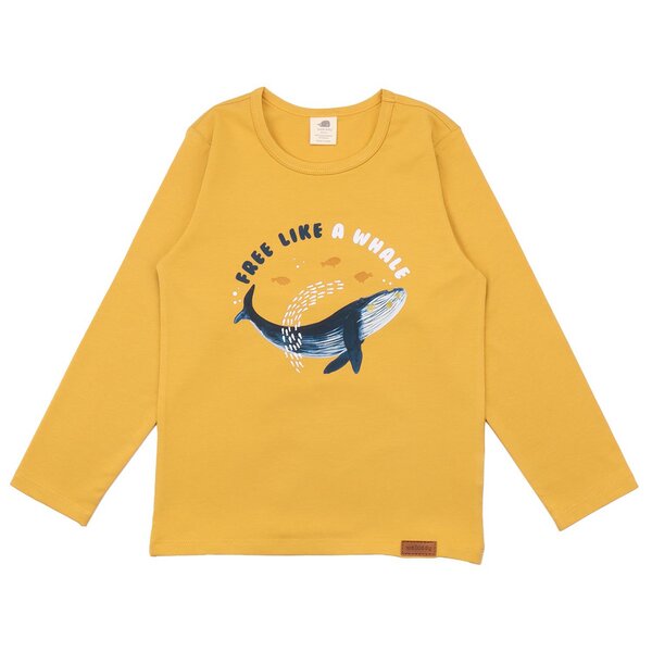 Walkiddy Humpback Whales - Baumwolle (Bio) - yellow - Langarm Shirt von Walkiddy