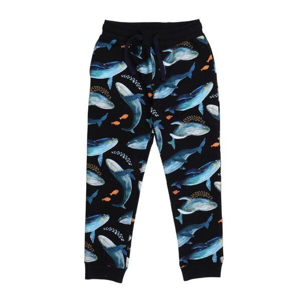 Kinder Jogginghose GOTS-zertifiziert aus Bio-Baumwolle mit Wal-Motiv, Walkiddy von Walkiddy