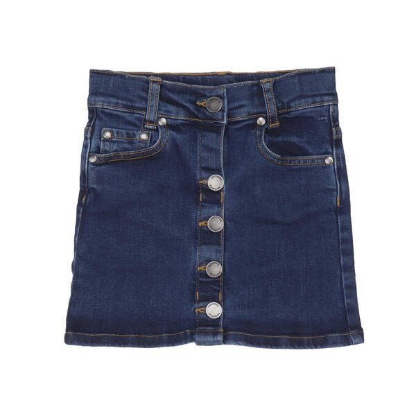 Jeans-Rock Dunkelblau Walkiddy Bio Baumwolle, GOTS-zertifiziert, nachhaltig, elastisch, stilvoll, umweltfreundlich, allergikerfreundlich, langlebig, Baby/Kleinkind. von Walkiddy