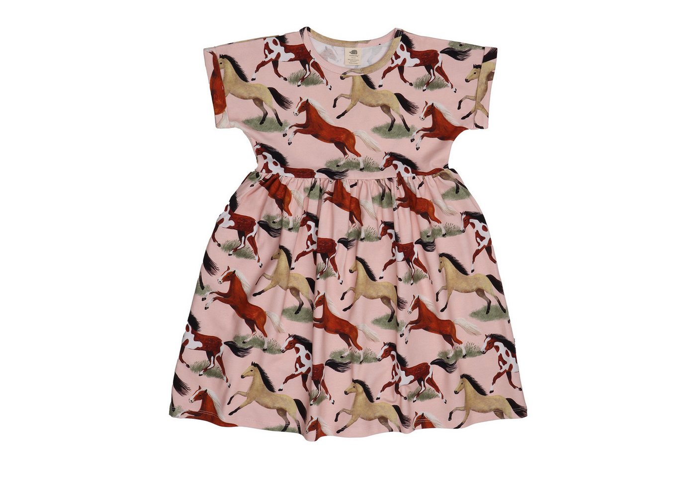 Walkiddy Jerseykleid Bio-Baumwoll Kleid mit Pferdemotiv für Kinder Bio Baumwolle,GOTS,Kinderbekleidung,nachhaltige Klamotten,Kleid Walkiddy Jerseykleid Bio-Baumwoll Kleid mit Pferdemotiv für Kinder Bio Baumwolle,GOTS,Kinderbekleidung,nachhaltige Klamotten,Kleid von Walkiddy