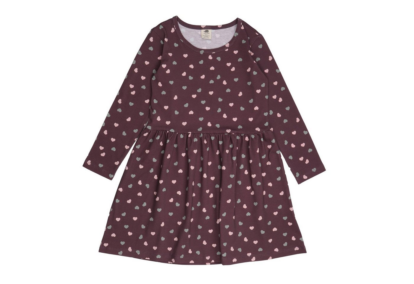 Walkiddy Jerseykleid Walkiddy mit Herzenmotiv aus Bio Baumwolle Bio Baumwolle,GOTS,Kinderbekleidung,nachhaltige Klamotten,Kleid von Walkiddy