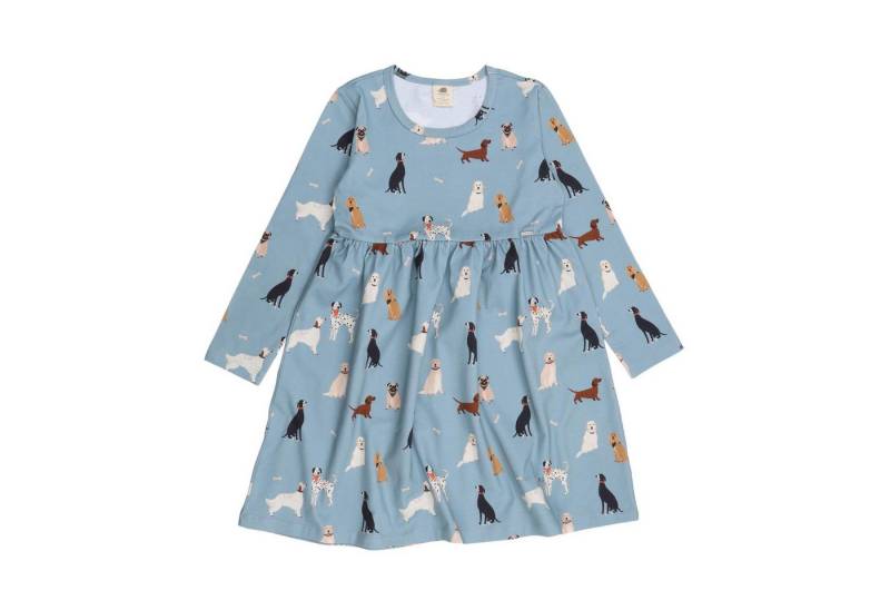 Walkiddy Jerseykleid Bio-Baumwoll Kleid für Kinder mit Hundemotiv von Walkiddy