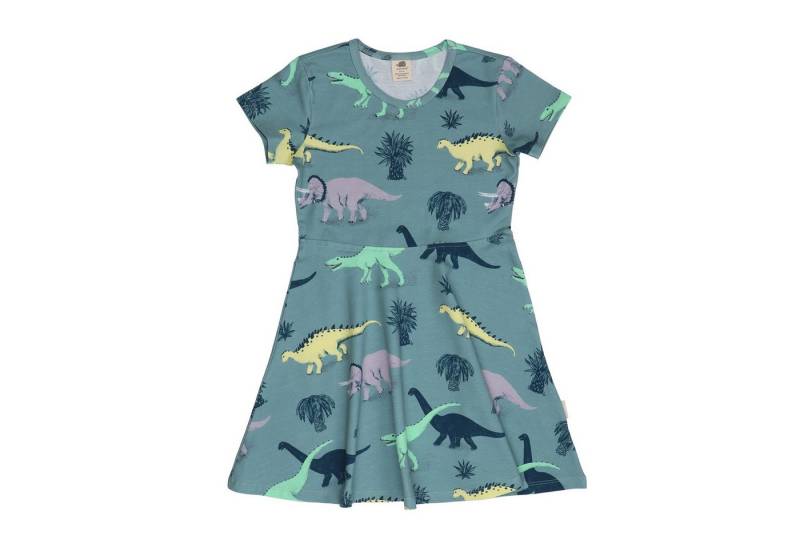 Walkiddy Jerseykleid Weit geschnittenes Kleid mit Dino-Print aus Bio-Baumwolle Bio Baumwolle,GOTS,Kinderbekleidung,nachhaltige Klamotten,Kleid von Walkiddy
