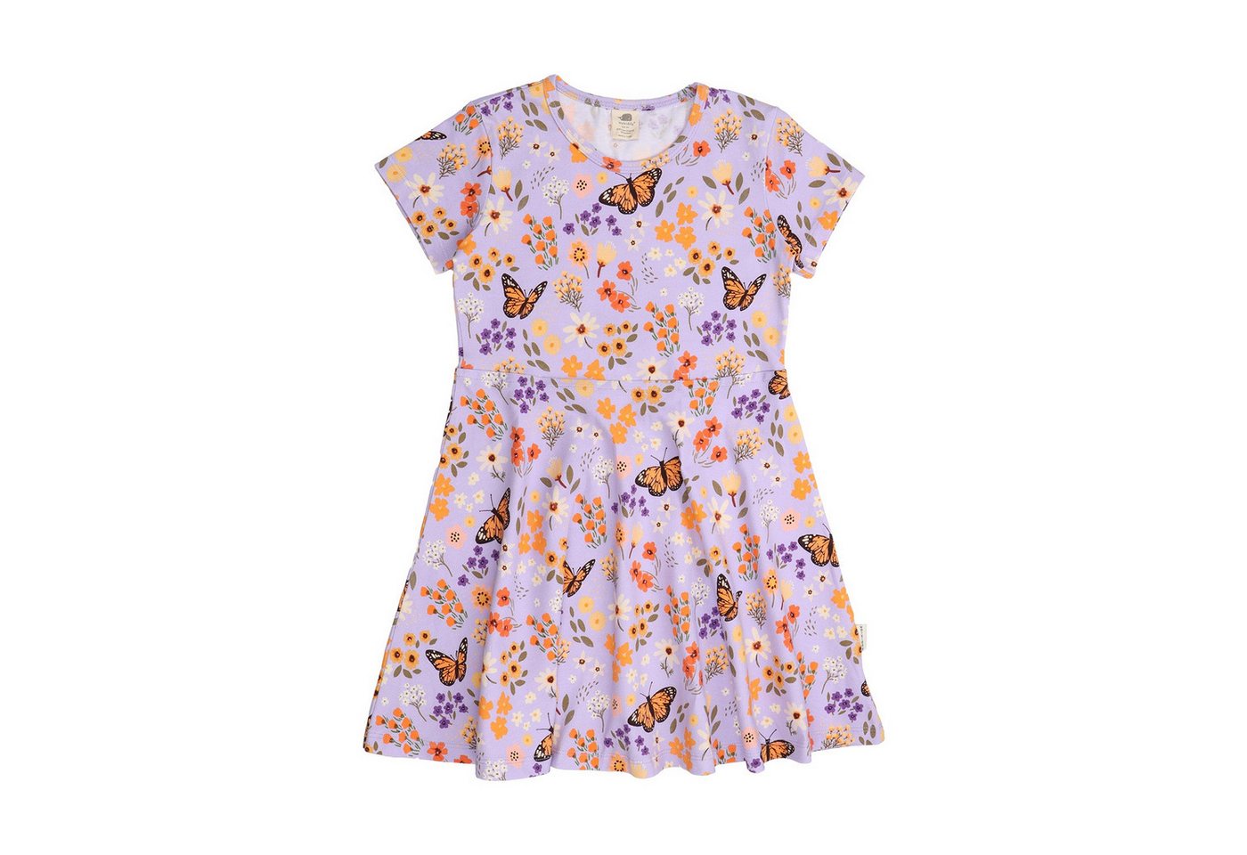 Walkiddy Jerseykleid Weit fallendes Kleid mit Schmetterlingen aus Bio-Baumwolle Bio Baumwolle,GOTS,Kinderbekleidung,nachhaltige Klamotten,Kleid von Walkiddy